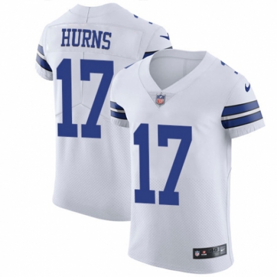 Men's Nike Dallas Cowboys #17 Allen Hurns White Vapor Untouchable Elite Player NFL Jersey - Ujersey