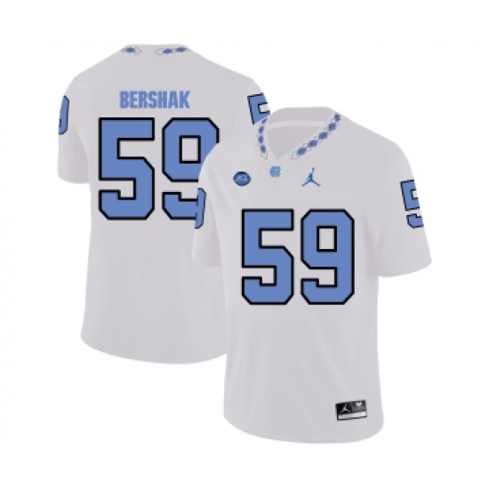 North Carolina Tar Heels 59 Andy Bershak White College Football Jersey - Ujersey