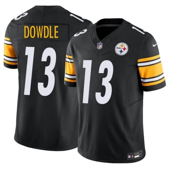 Men's Pittsburgh Steelers #13 Rico Dowdle Black 2025 F.U.S.E. Vapor Limited Stitched Football Jersey - Ujersey