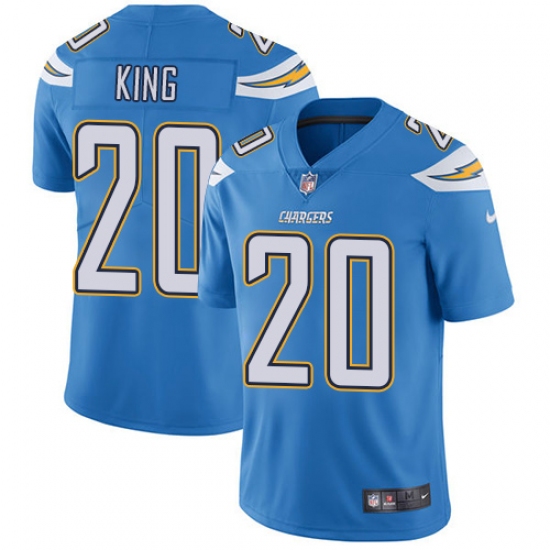 Youth Nike Los Angeles Chargers #20 Desmond King Electric Blue Alternate Vapor Untouchable Elite Player NFL Jersey - Ujersey