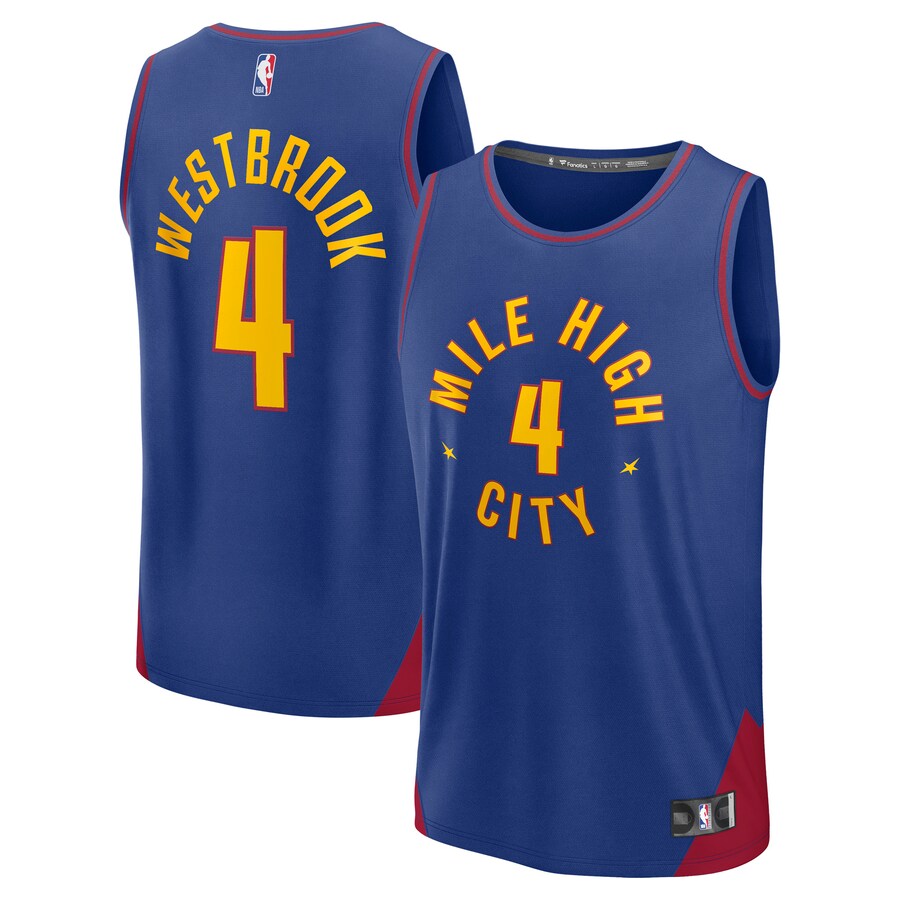 Men's Denver Nuggets Russell Westbrook Fanatics Blue Fast Break Replica Player Jersey - Statement Edition - Ujersey