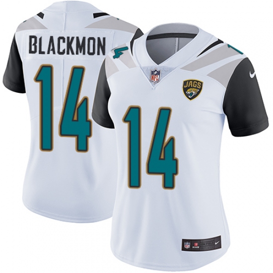Women's Nike Jacksonville Jaguars #14 Justin Blackmon Elite White NFL Jersey - Ujersey