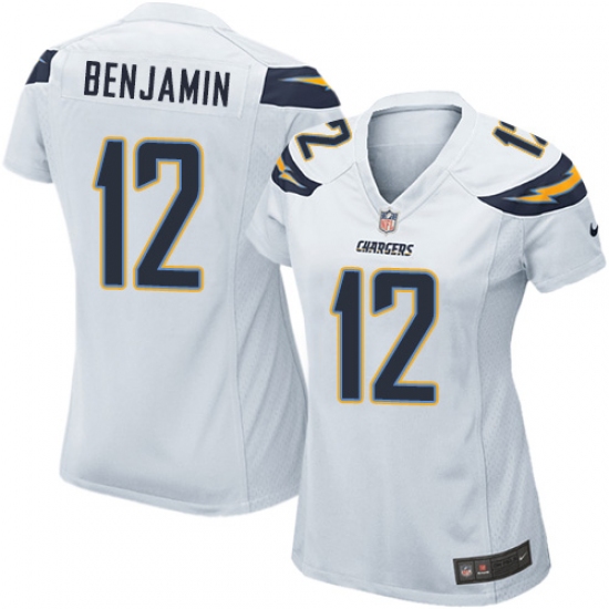 Women's Nike Los Angeles Chargers #12 Travis Benjamin Game White NFL Jersey - Ujersey