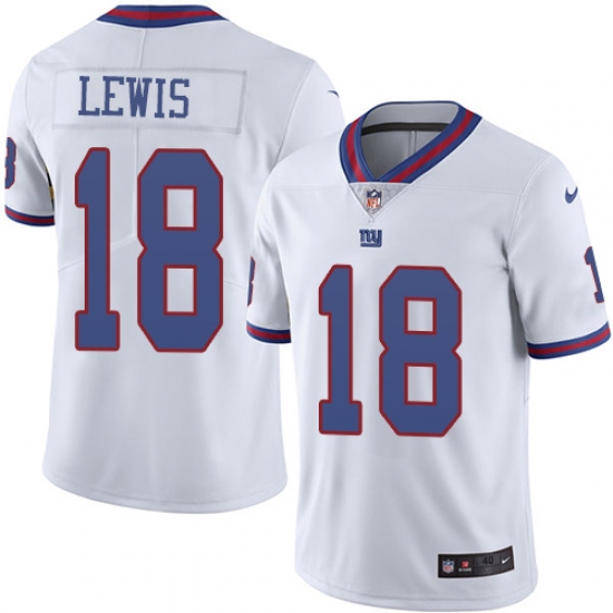 Men's Nike New York Giants #82 Roger Lewis Elite White Rush Vapor Untouchable NFL Jersey - Ujersey