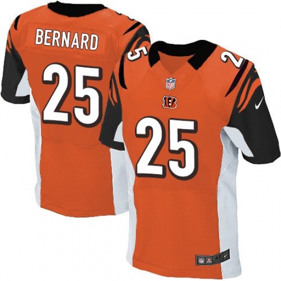 Men's Nike Cincinnati Bengals #25 Giovani Bernard Elite Orange Alternate NFL Jersey - Ujersey