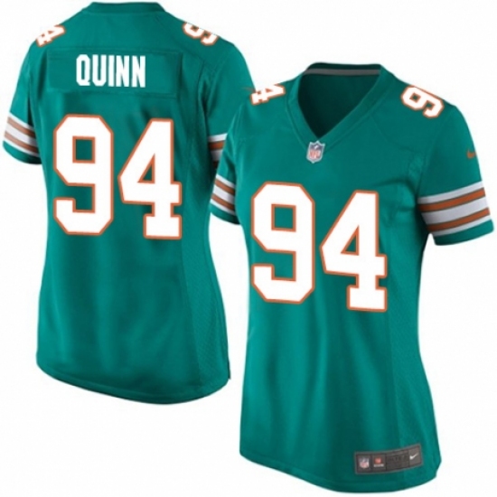 Women's Nike Miami Dolphins #94 Robert Quinn Game Aqua Green Alternate NFL Jersey - Ujersey