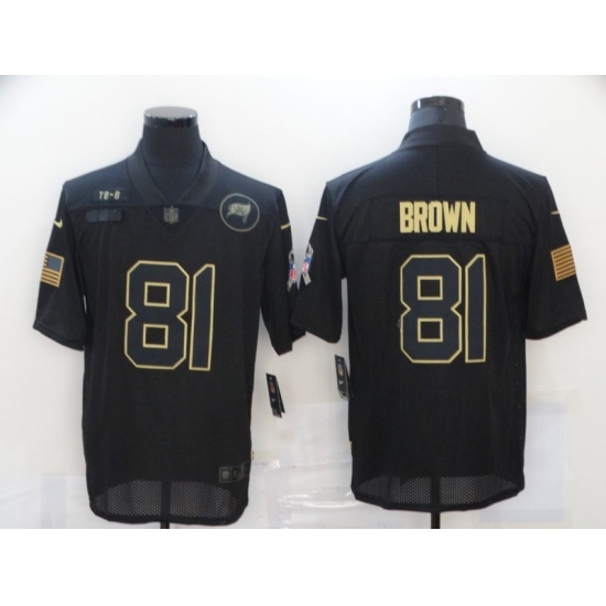 Men's Tampa Bay Buccaneers #81 Antonio Brown Black Nike 2020 Salute To Service Limited Jersey - Ujersey