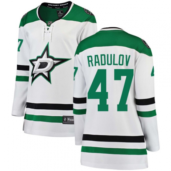 Women's Dallas Stars #47 Alexander Radulov Authentic White Away Fanatics Branded Breakaway NHL Jersey