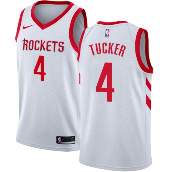 Men's Nike Houston Rockets #4 PJ Tucker White NBA Swingman Association Edition Jersey - Ujersey