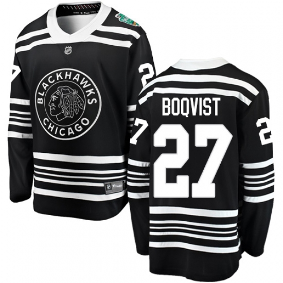 Men's Chicago Blackhawks #27 Adam Boqvist Black 2019 Winter Classic Fanatics Branded Breakaway NHL Jersey - Ujersey