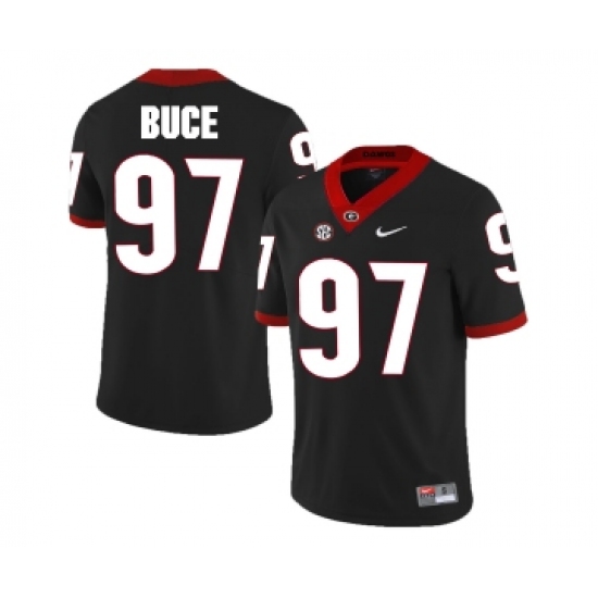 Georgia Bulldogs 97 Brooks Buce Black College Football Jersey - Ujersey