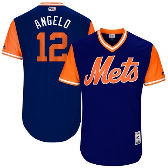 Men's Majestic New York Mets #12 Juan Lagares 
