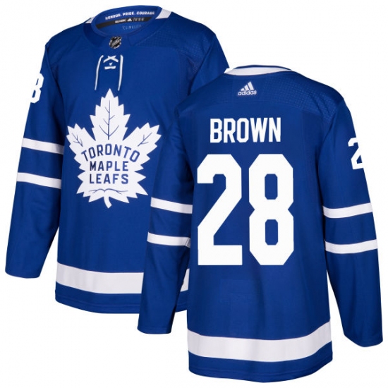 Youth Adidas Toronto Maple Leafs #28 Connor Brown Authentic Royal Blue Home NHL Jersey - Ujersey
