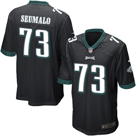 Men's Nike Philadelphia Eagles #73 Isaac Seumalo Game Black Alternate NFL Jersey - Ujersey