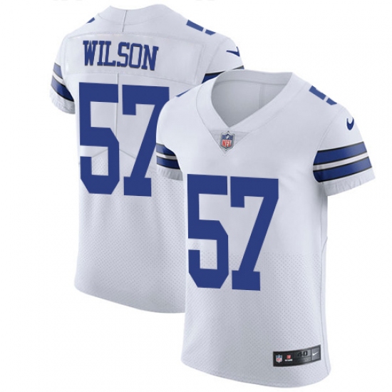Men's Nike Dallas Cowboys #57 Damien Wilson Elite White NFL Jersey - Ujersey