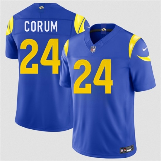 Men's Los Angeles Rams #24 Blake Corum Royal 2026 F.U.S.E. Vapor Limited Football Stitched Jersey - Ujersey