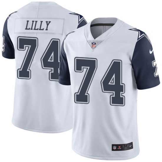 Youth Nike Dallas Cowboys #74 Bob Lilly Limited White Rush Vapor Untouchable NFL Jersey - Ujersey