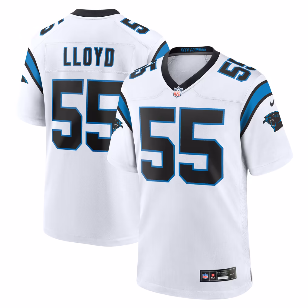 Men's Carolina Panthers Devin Lloyd Nike White Game Jersey - Ujersey