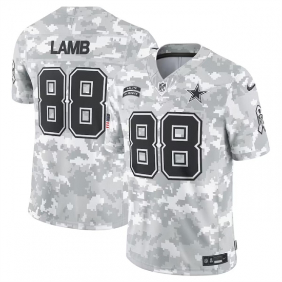 Men's Dallas Cowboys #88 CeeDee Lamb 2024 Arctic Camo Salute To Service Limited Stitched Football Jersey - Ujersey