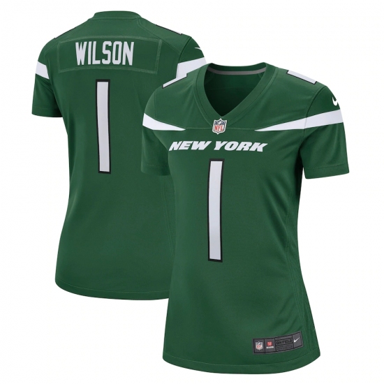 Women's New York Jets #1 Zach Wilson Nike Green 2021 NFL Draft First Round Pick Game Jersey - Ujersey
