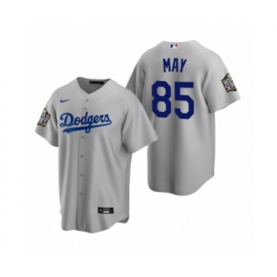 Men's Los Angeles Dodgers #85 Dustin May Gray 2020 World Series Replica Jerseys - Ujersey