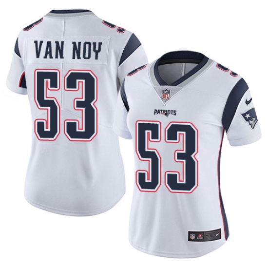 Women's Nike New England Patriots #53 Kyle Van Noy White Vapor Untouchable Limited Player NFL Jersey - Ujersey