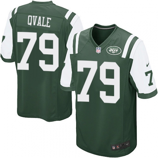 Men's Nike New York Jets #79 Brent Qvale Game Green Team Color NFL Jersey - Ujersey