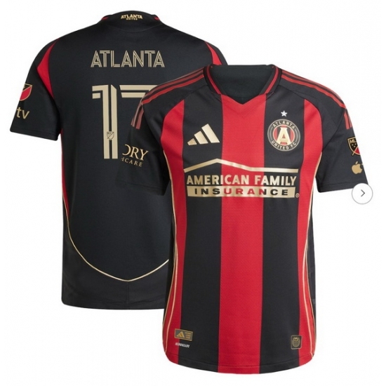 Men's Atlanta United FC #17 adidas Black 2025 The Connector Authentic Jersey - Ujersey