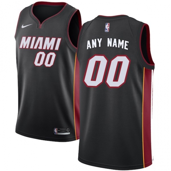 Men's Miami Heat Nike Black Swingman Custom Jersey - Icon Edition - Ujersey