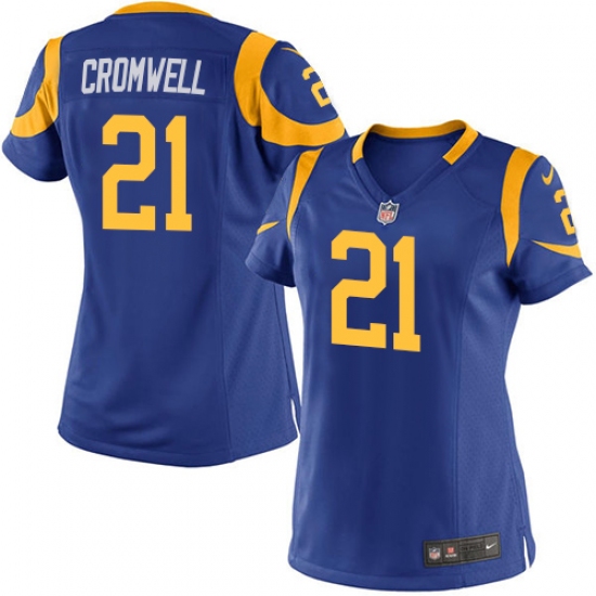 Women's Nike Los Angeles Rams #21 Nolan Cromwell Game Royal Blue Alternate NFL Jersey - Ujersey