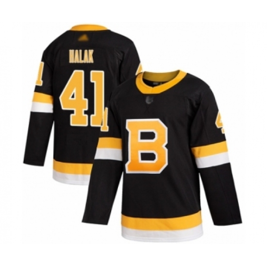 Men's Boston Bruins #41 Jaroslav Halak Authentic Black Alternate Hockey Jersey - Ujersey