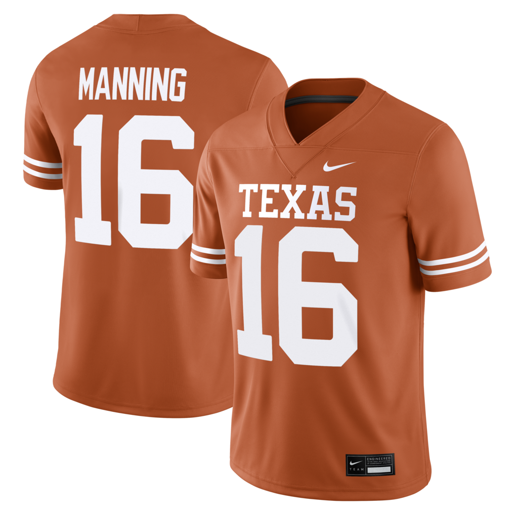 Men's Nike Arch Manning Texas Orange Texas Longhorns Home Game Football Jersey - U-jersey