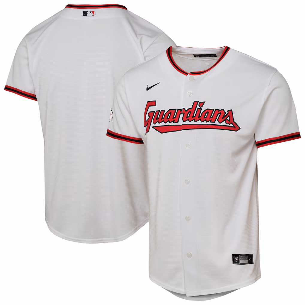 Youth Cleveland Guardians Nike White Home Stadium Jersey - ujerseystore