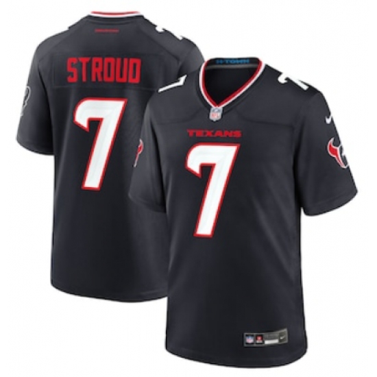 Men's Houston Texans #7 C.J. Stroud Nike Navy Game Jersey - Ujersey