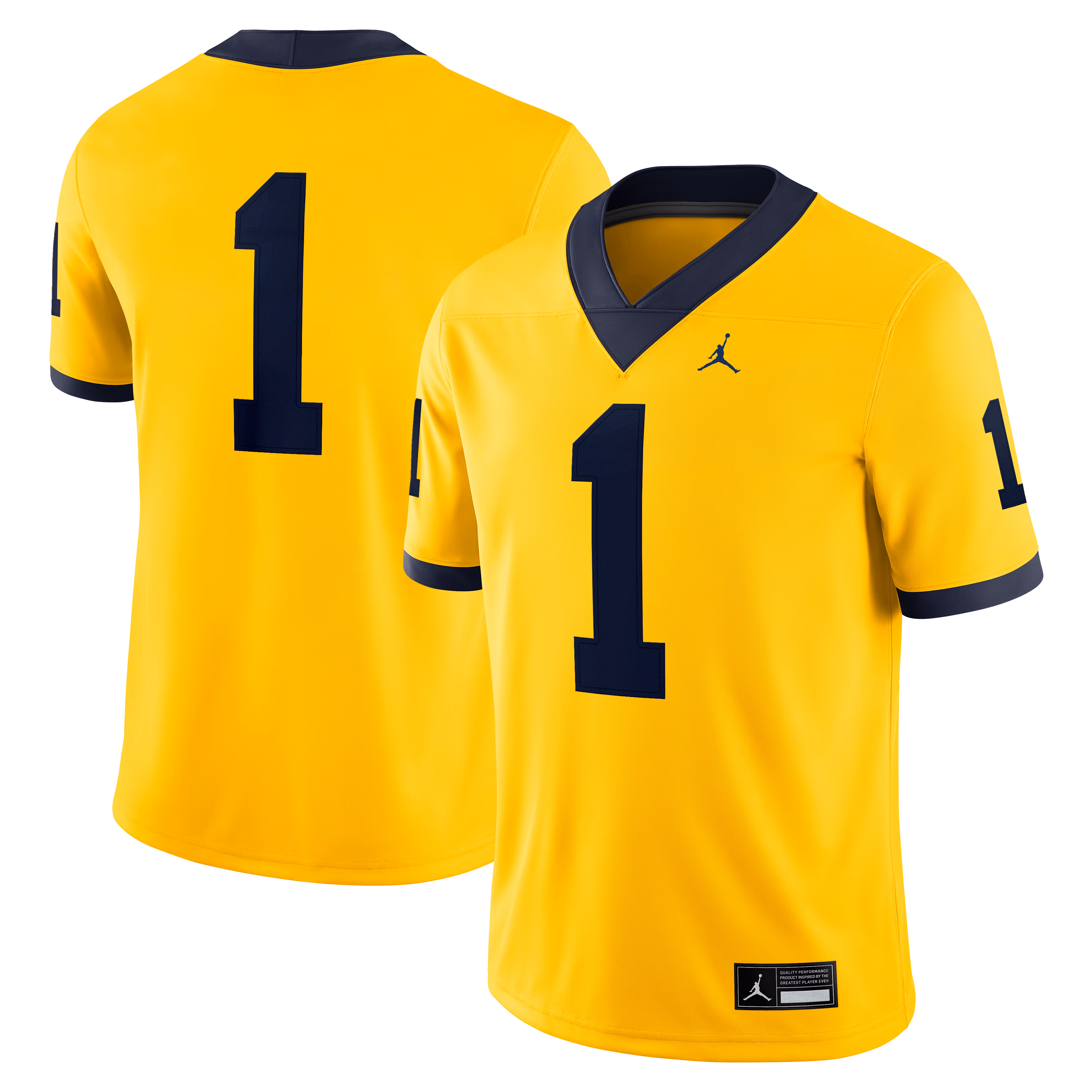 Men's Jordan Brand Maize Michigan Wolverines Alternate Game Football Jersey