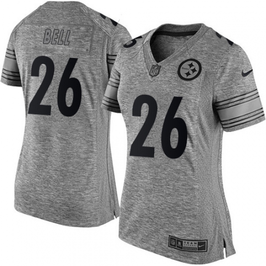 Women's Nike Pittsburgh Steelers #26 Le'Veon Bell Limited Gray Gridiron NFL Jersey - Ujersey