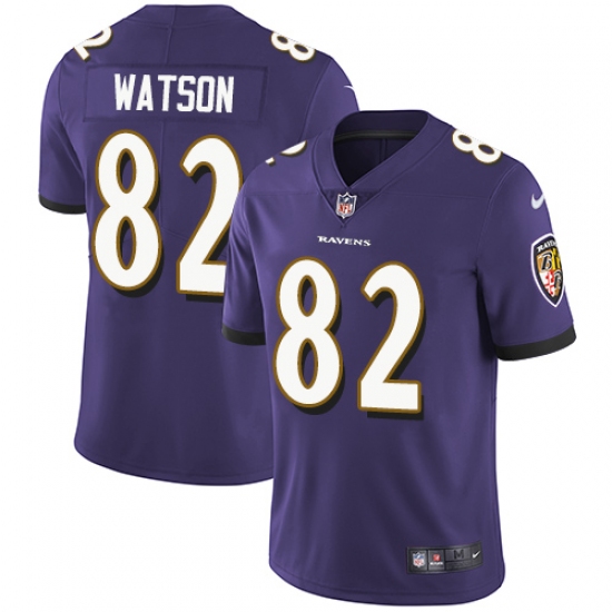 Men's Nike Baltimore Ravens #82 Benjamin Watson Purple Team Color Vapor Untouchable Limited Player NFL Jersey - Ujersey