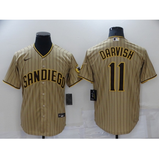 Men's San Diego Padres #11 Yu Darvish Nike Brown 2021 MLB Jersey - Ujersey