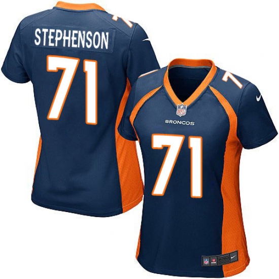 Women's Nike Denver Broncos #71 Donald Stephenson Game Navy Blue Alternate NFL Jersey - Ujersey