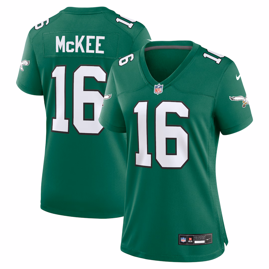Women's Philadelphia Eagles Tanner McKee Nike Kelly Green Alternate Game Jersey - Ujersey