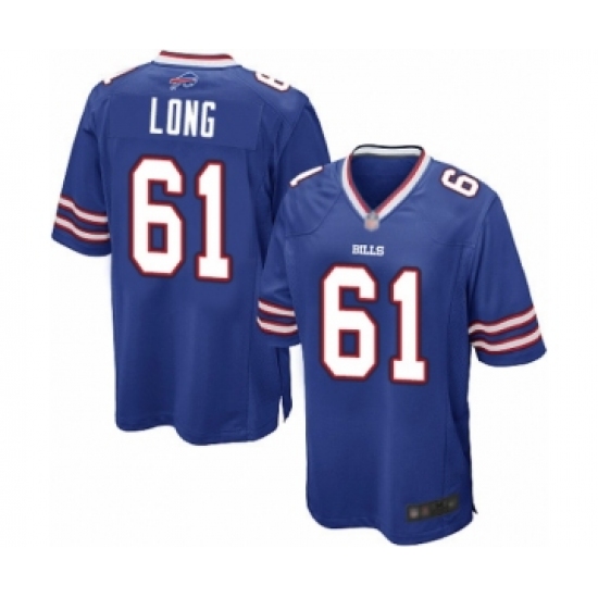 Men's Buffalo Bills #61 Spencer Long Game Royal Blue Team Color Football Jersey - Ujersey