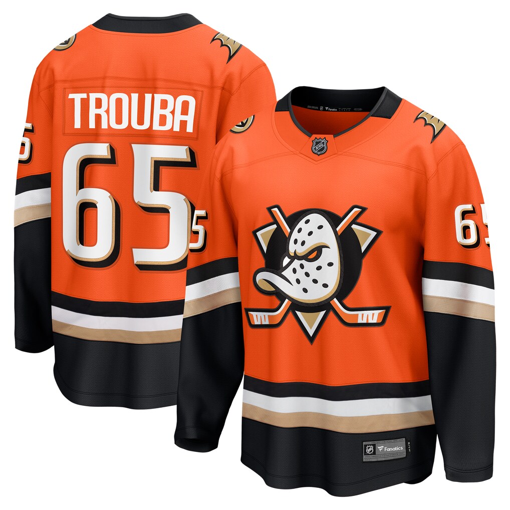 Men's Anaheim Ducks Jacob Trouba Fanatics Orange Home Breakaway Player Jersey - Ujersey