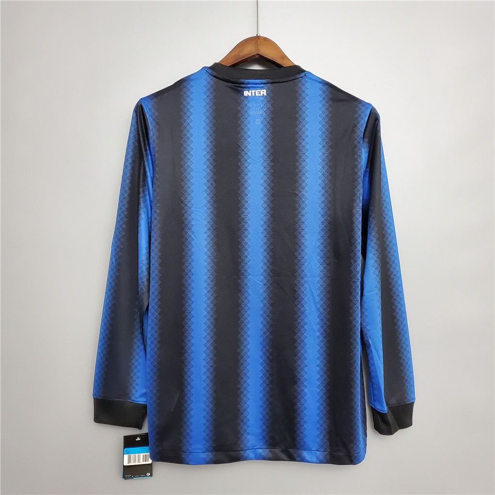 Inter Milan Jersey Custom Home Retro Soccer Jersey Long Sleeve 2010/11 - Ujersey Shop