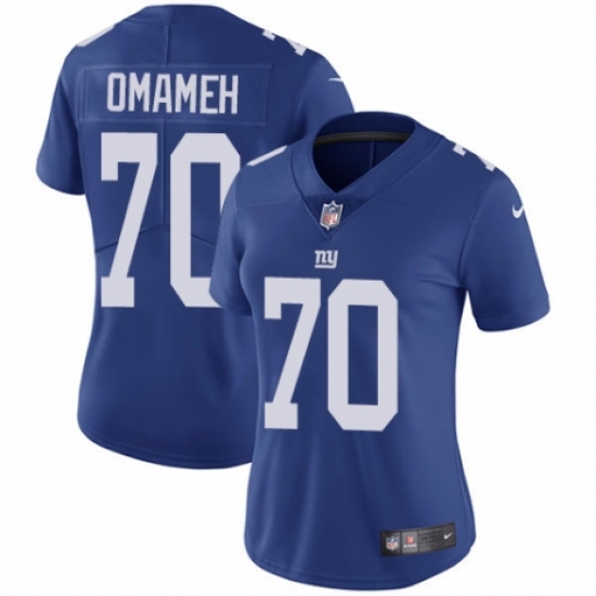 Women's Nike New York Giants #70 Patrick Omameh Royal Blue Team Color Vapor Untouchable Limited Player NFL Jersey - Ujersey
