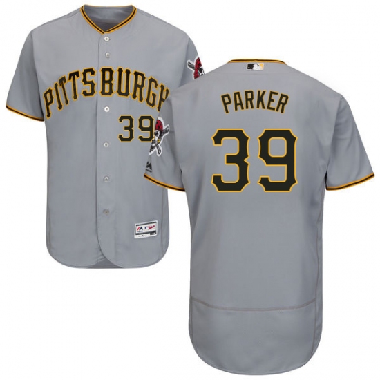 Men's Majestic Pittsburgh Pirates #39 Dave Parker Grey Road Flex Base Authentic Collection MLB Jersey - Ujersey