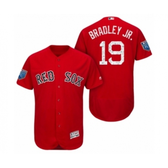 Men Scarlet Boston Red Sox #19 Jackie Bradley Jr. 2018 Spring Training Flex Base Jersey - Ujersey