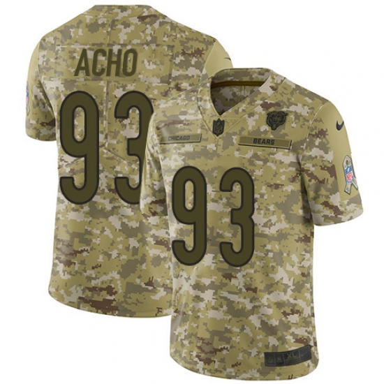 Youth Nike Chicago Bears #93 Sam Acho Limited Camo 2018 Salute to Service NFL Jersey - Ujersey