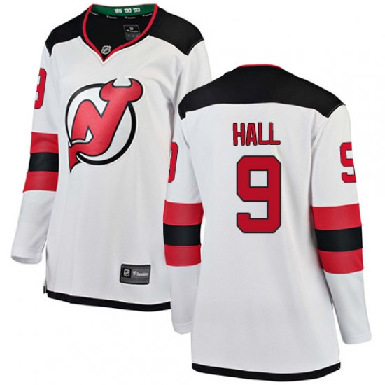 Women's New Jersey Devils #9 Taylor Hall Fanatics Branded White Away Breakaway NHL Jersey - Ujersey