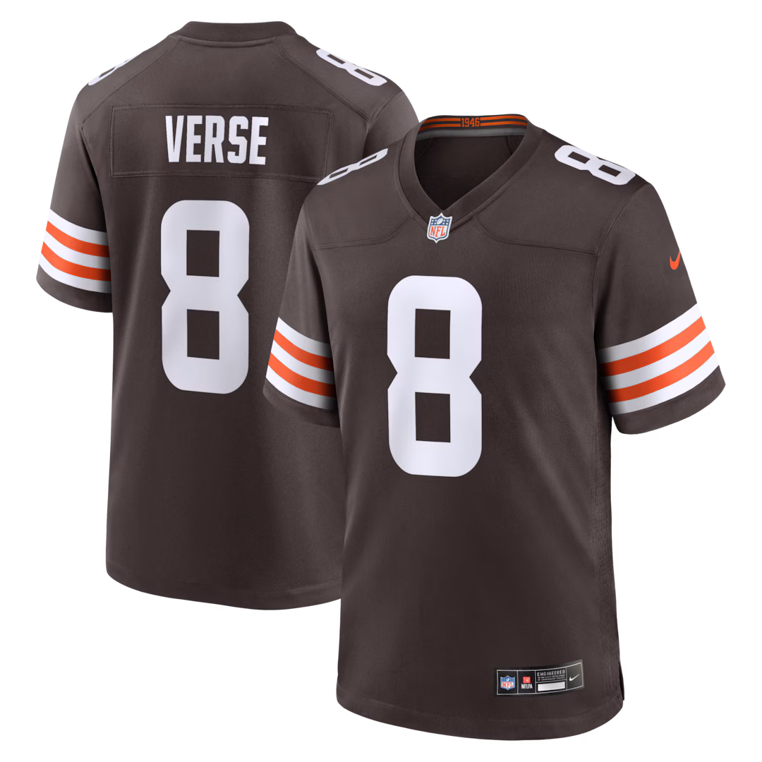 Men's Cleveland Browns Jared Verse Nike Brown Men's Nike Game Jersey - Ujersey