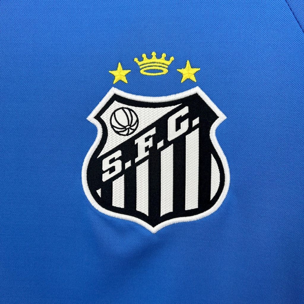 Santos FC Soccer Jersey Blue Goalkeeper Custom Shirt 2025 - ujerseystore